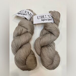 2 Skeins Indie Dyed Sparkly Merino Wool Sport Yarn NWT